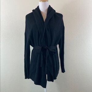 Helmut Lang Cozy Black Knit Cardigan Small